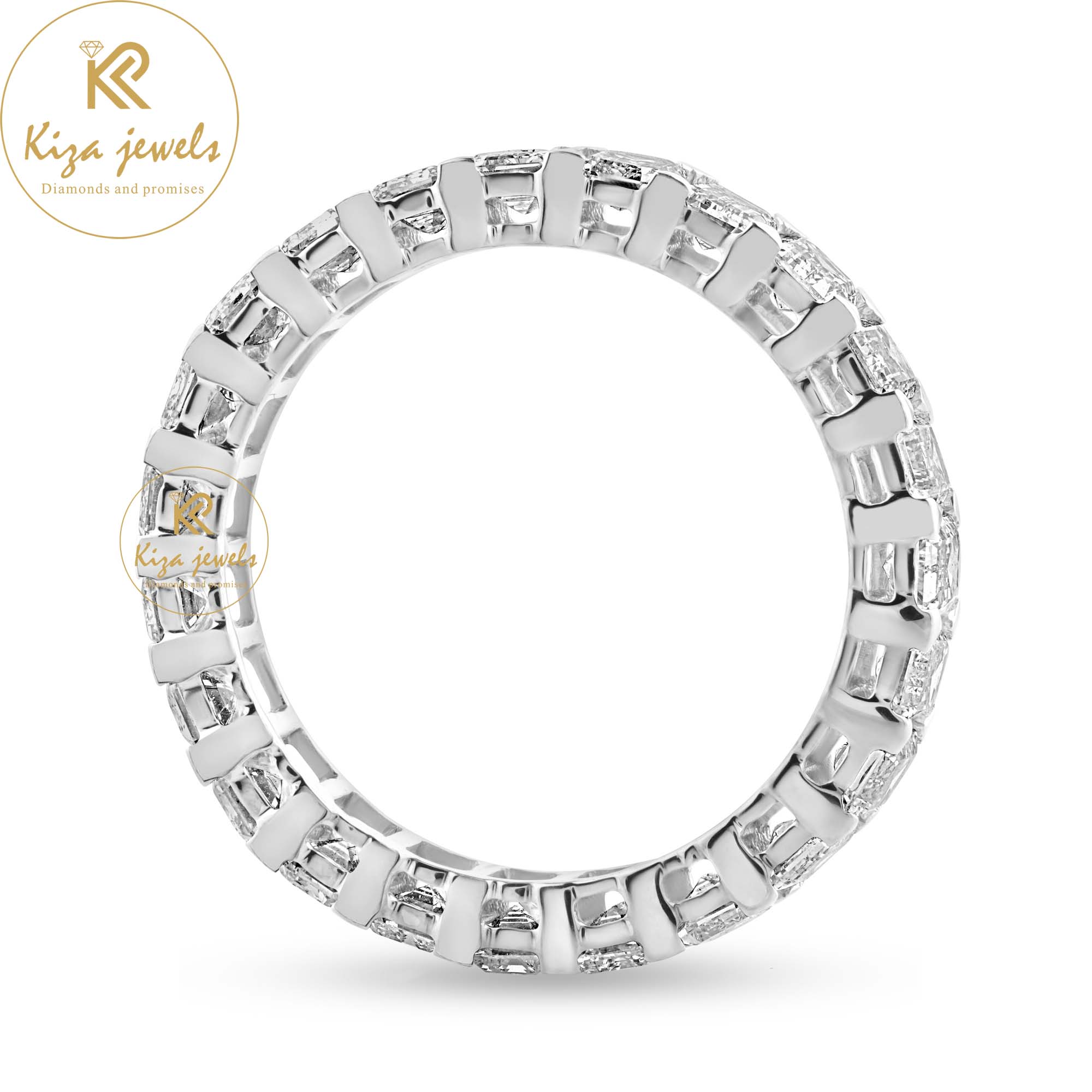 2.00 TDW Emerald Cut Women's Diamond Eternity Band