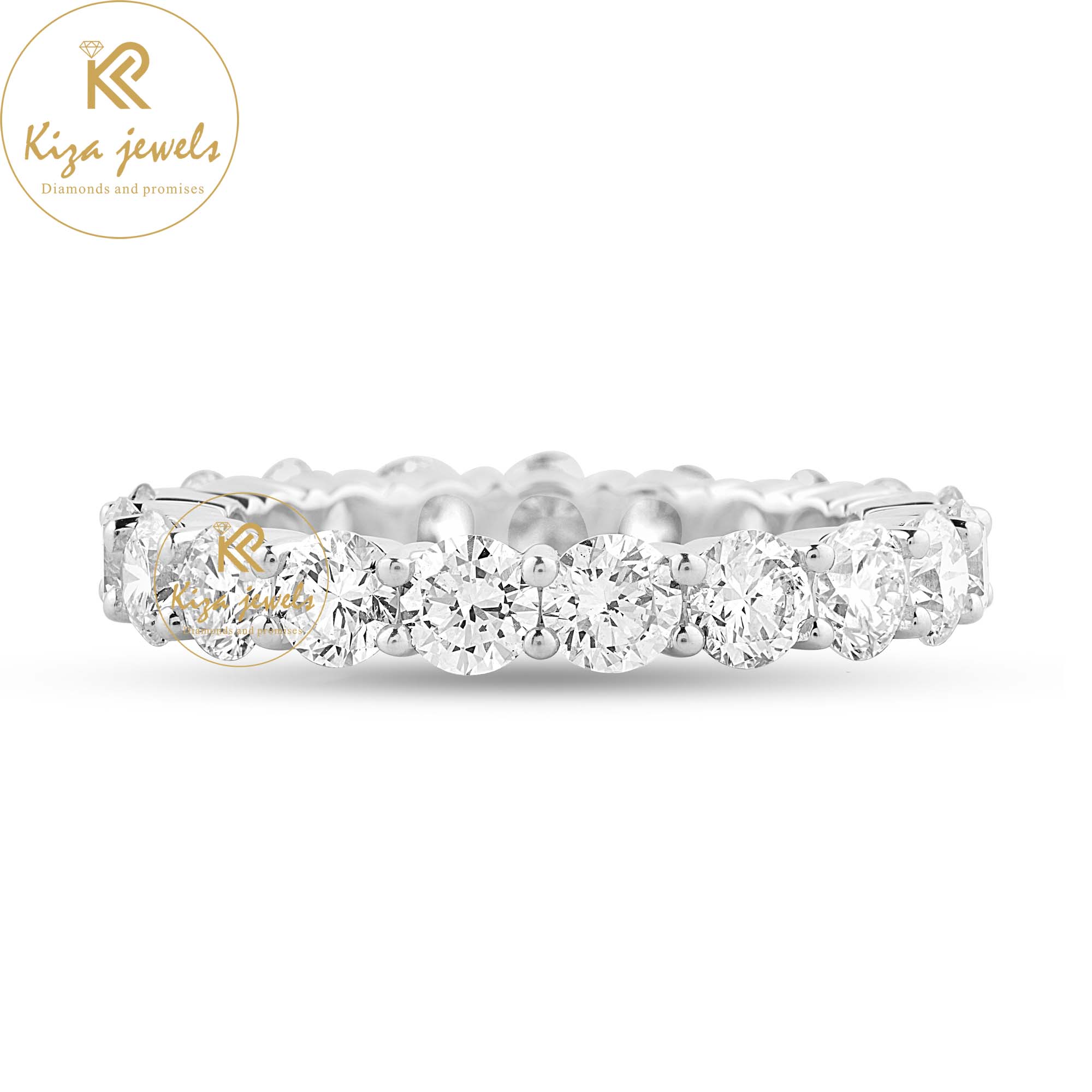 4.00 TDW Round Cut Women's Diamond Eternity Band