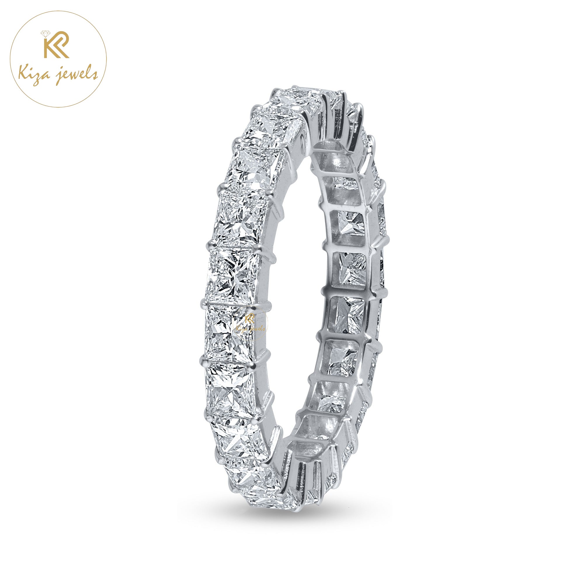 2.02 TDW Asscher Cut Women's Eternity Diamond Band