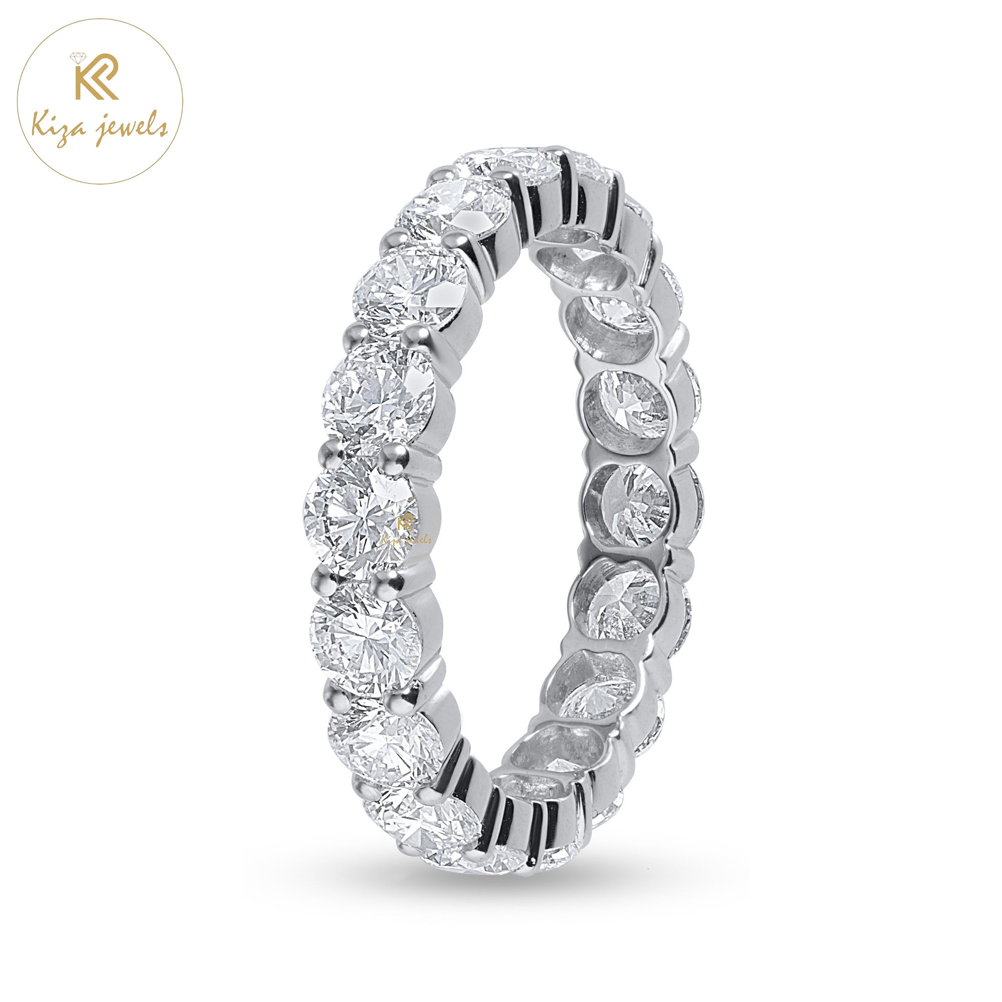 3.40 TDW Round Cut Women's Eternity Diamond Ring