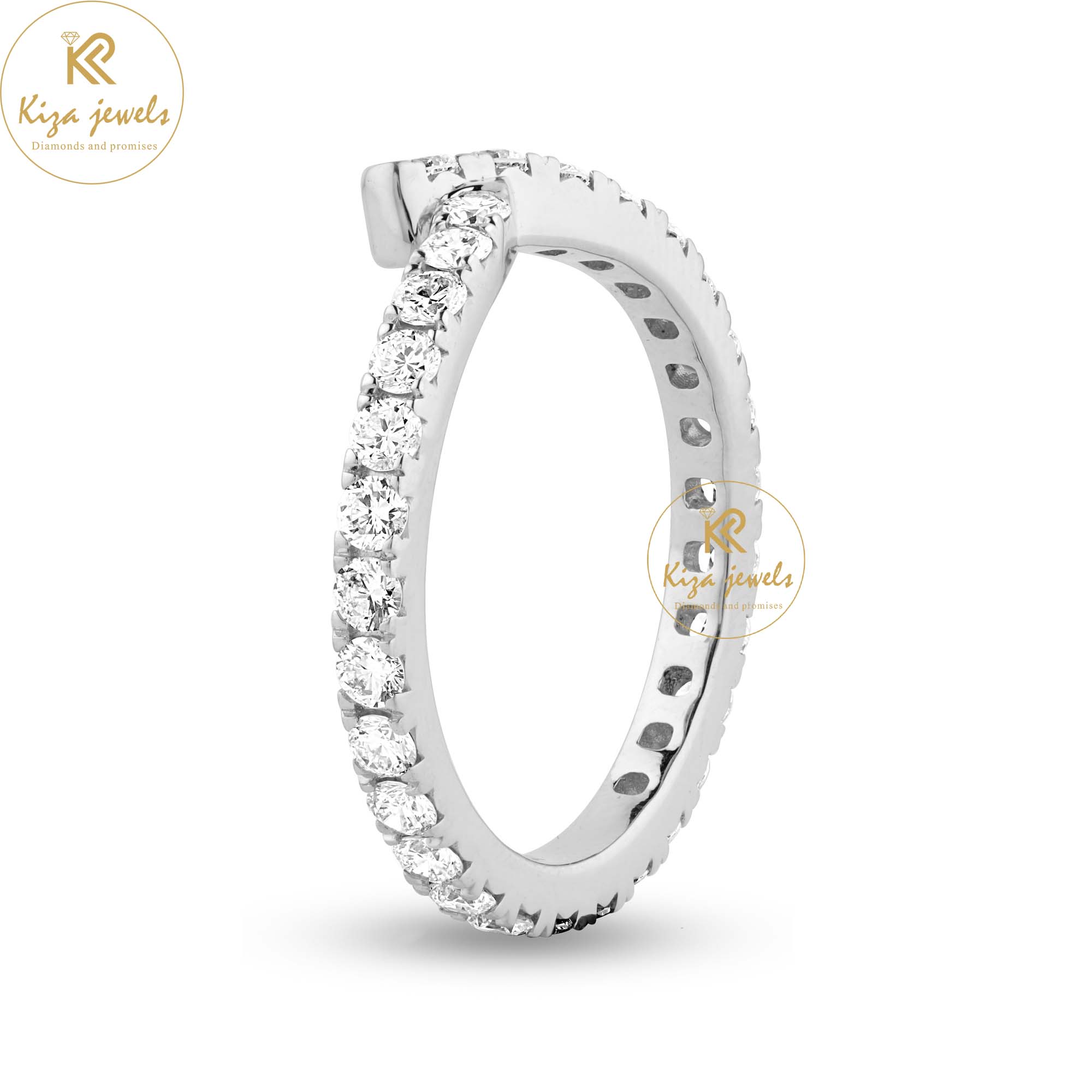 1.23 TDW Round Cut Diamond Women's Eternity Band Ring