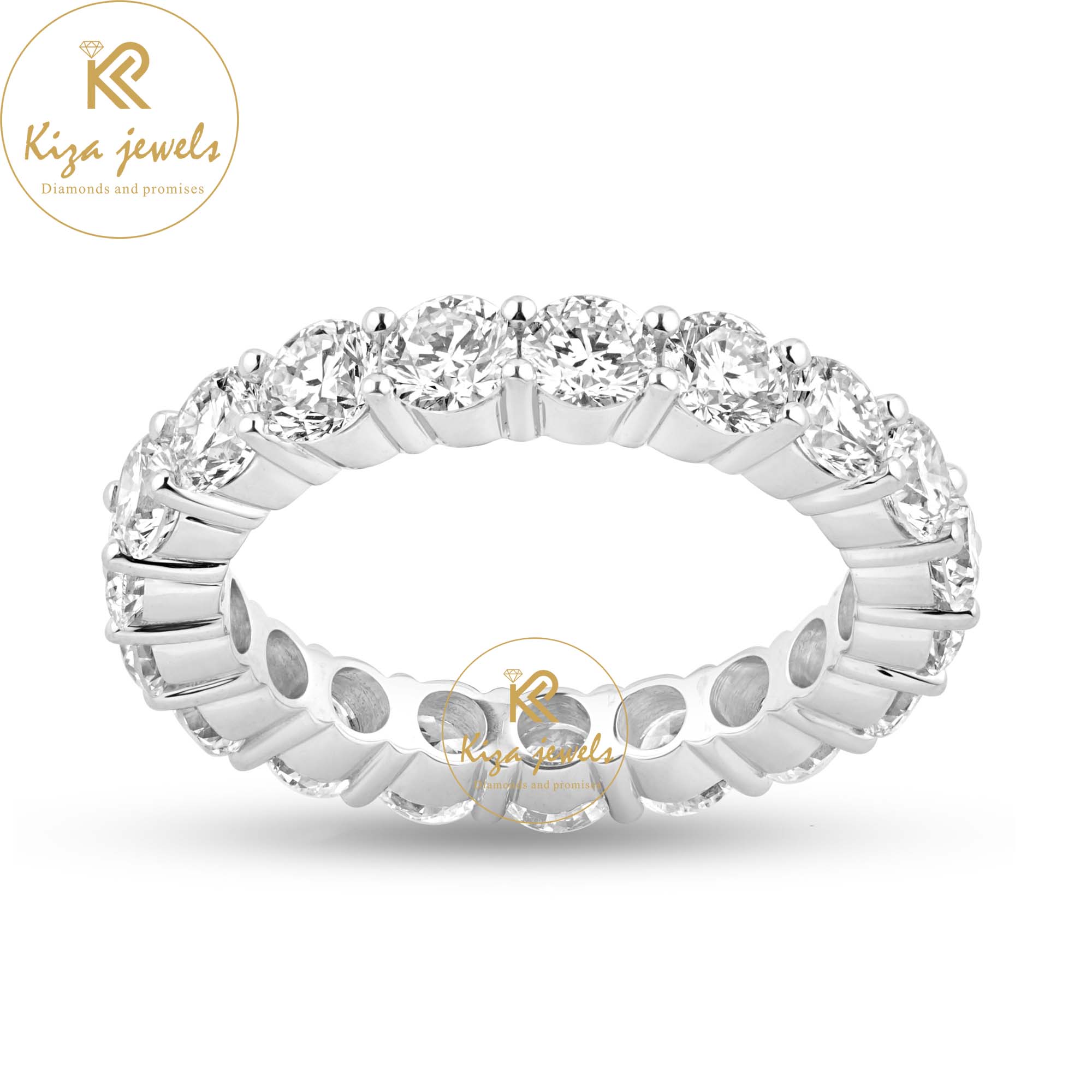 4.00 TDW Round Cut Women's Diamond Eternity Band