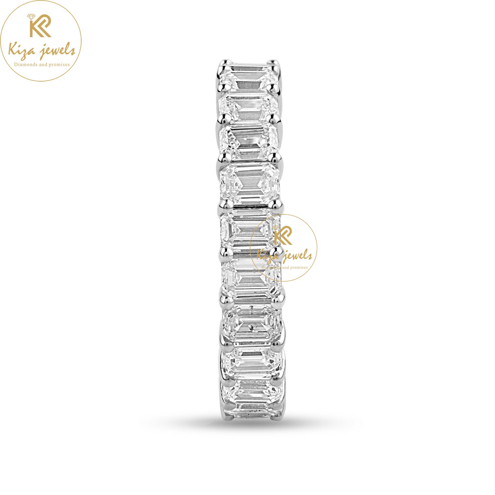 5.75 TDW Emerald Cut Women's Diamond Eternity Band