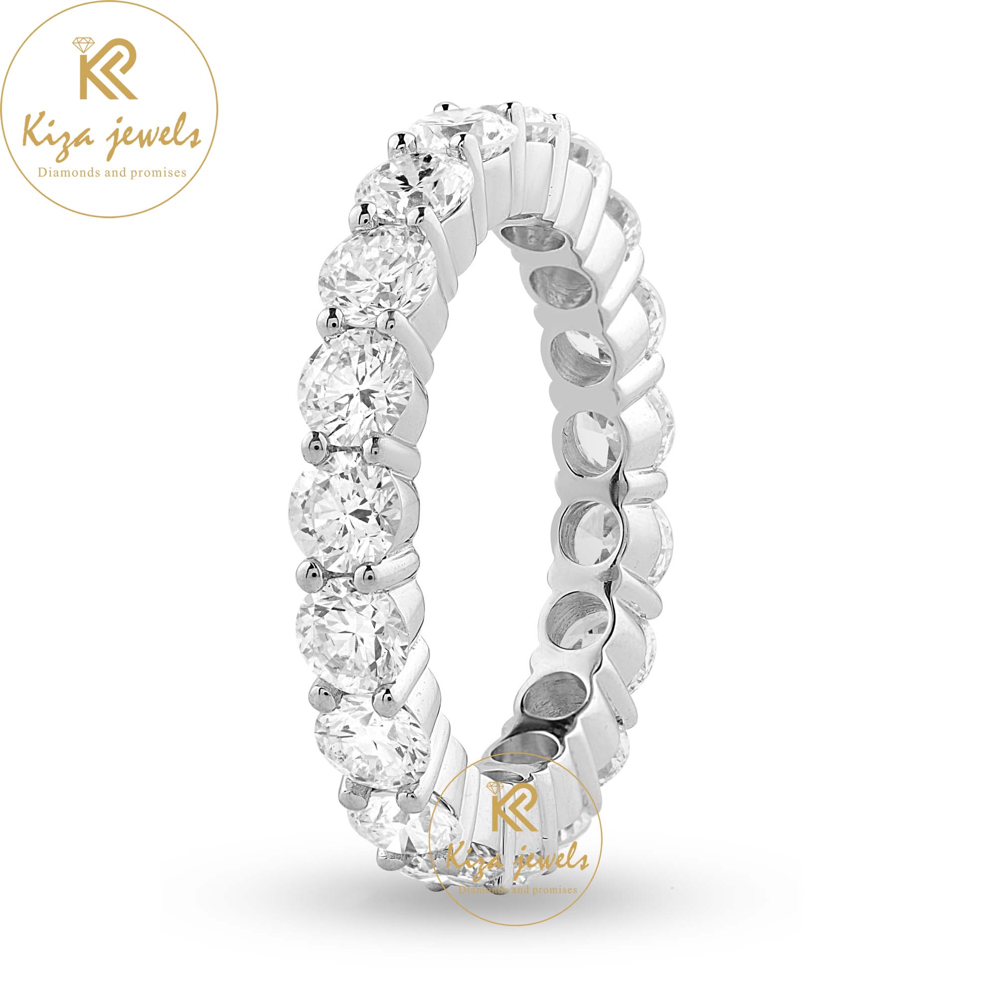 4.00 TDW Round Cut Women's Diamond Eternity Band