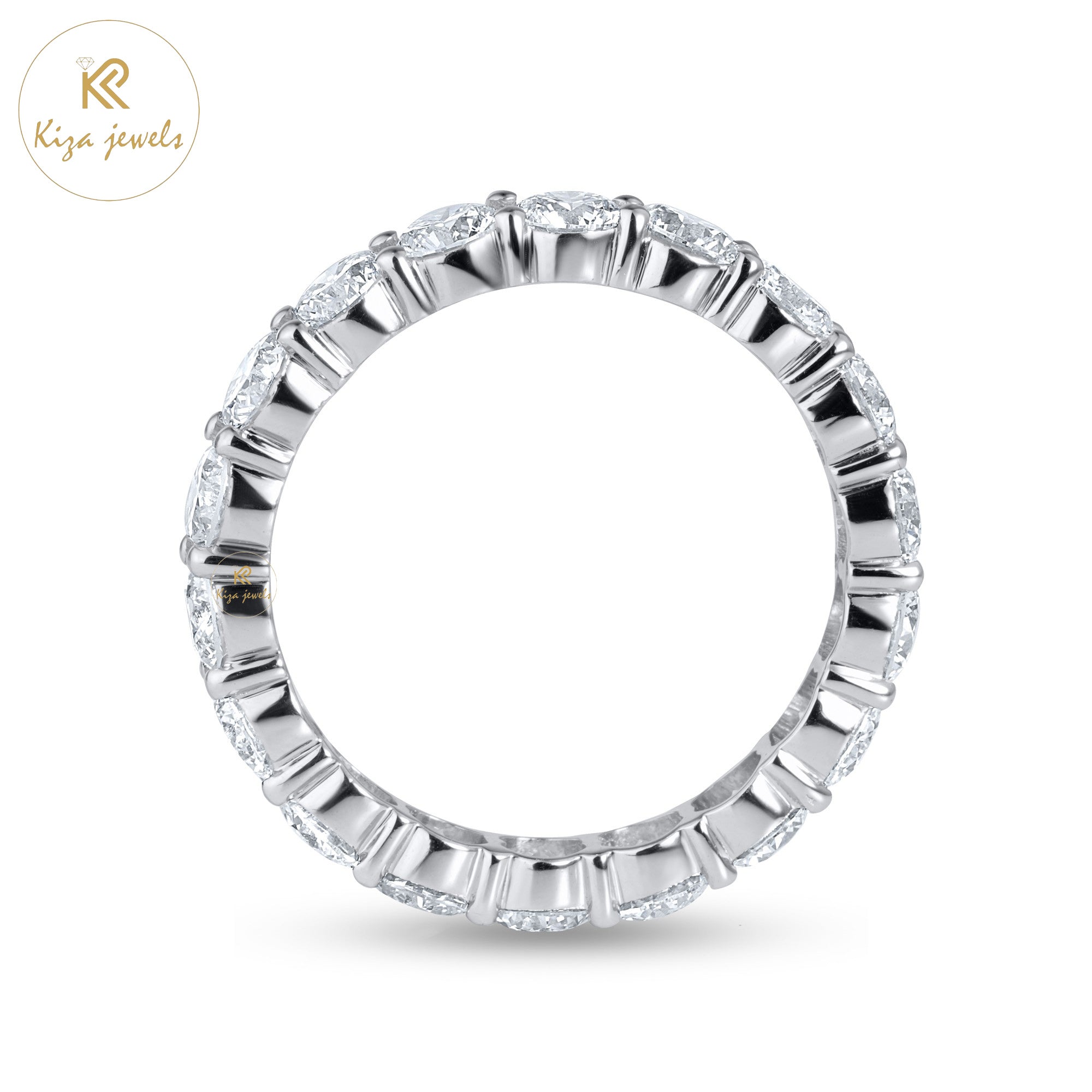 3.40 TDW Round Cut Women's Eternity Diamond Ring