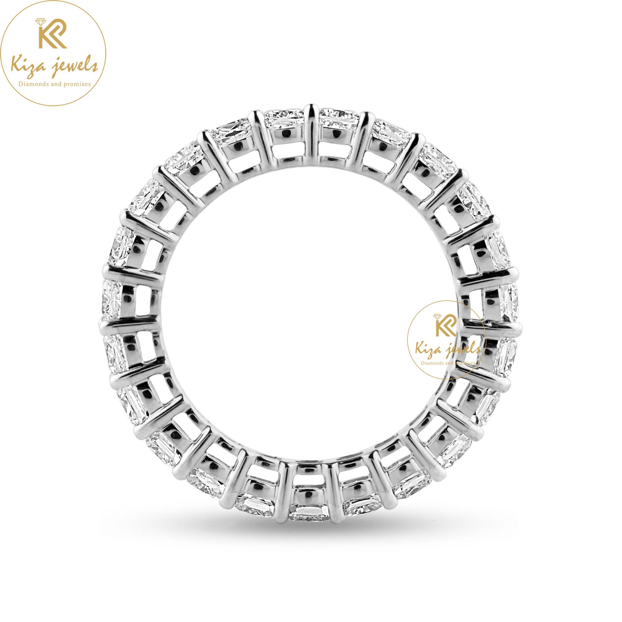 3.45 TDW Cushion Cut Women's Diamond Eternity Band