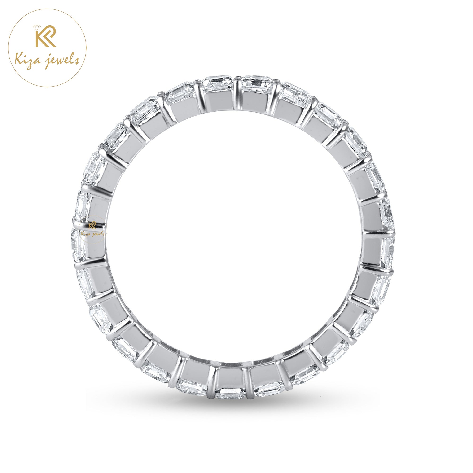 2.02 TDW Asscher Cut Women's Eternity Diamond Band