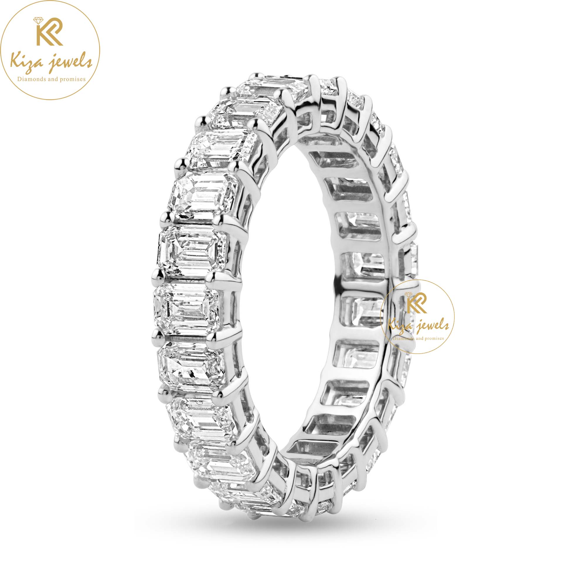 5.75 TDW Emerald Cut Women's Diamond Eternity Band