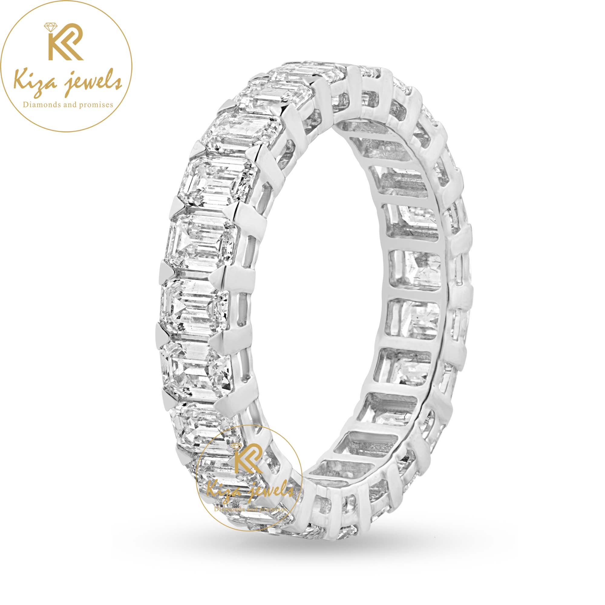 2.00 TDW Emerald Cut Women's Diamond Eternity Band