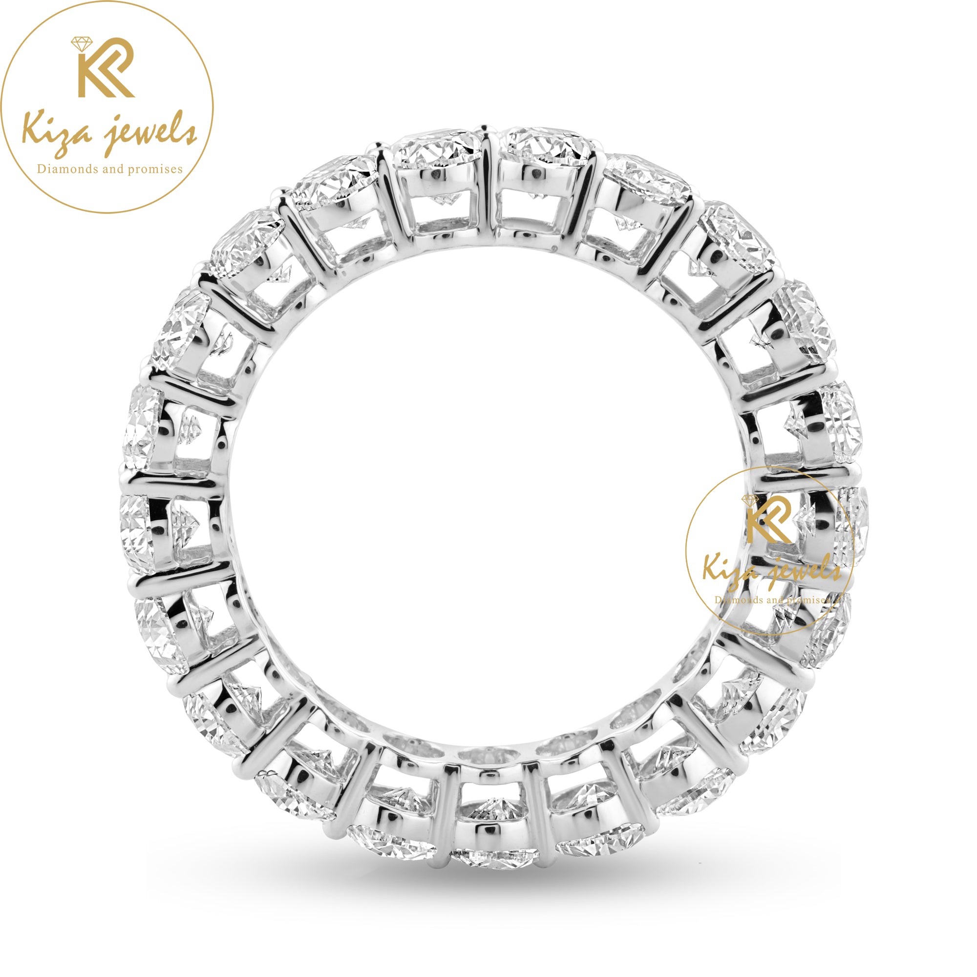 2.62 TDW Oval Cut Diamond Eternity Band