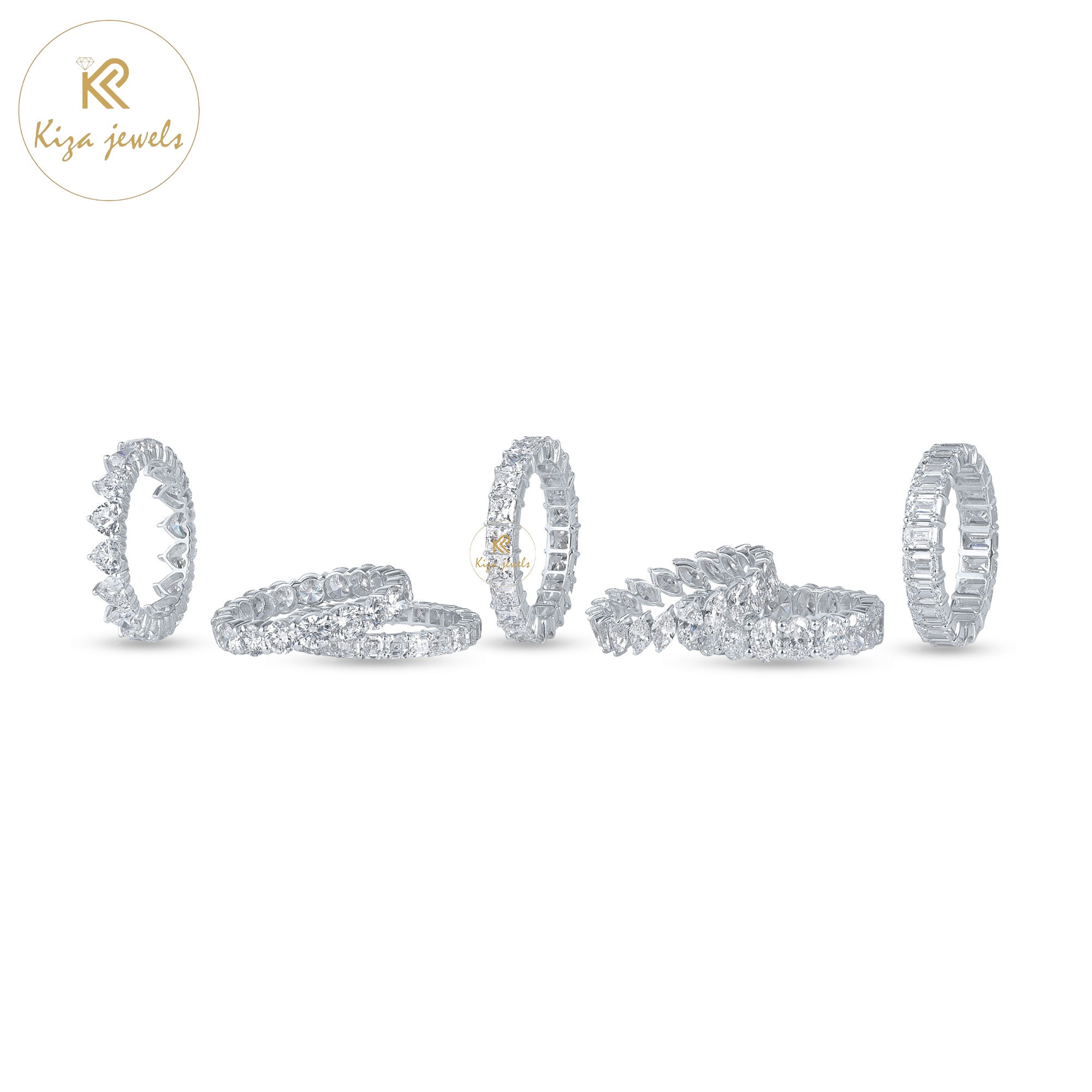 3.40 TDW Round Cut Women's Eternity Diamond Ring