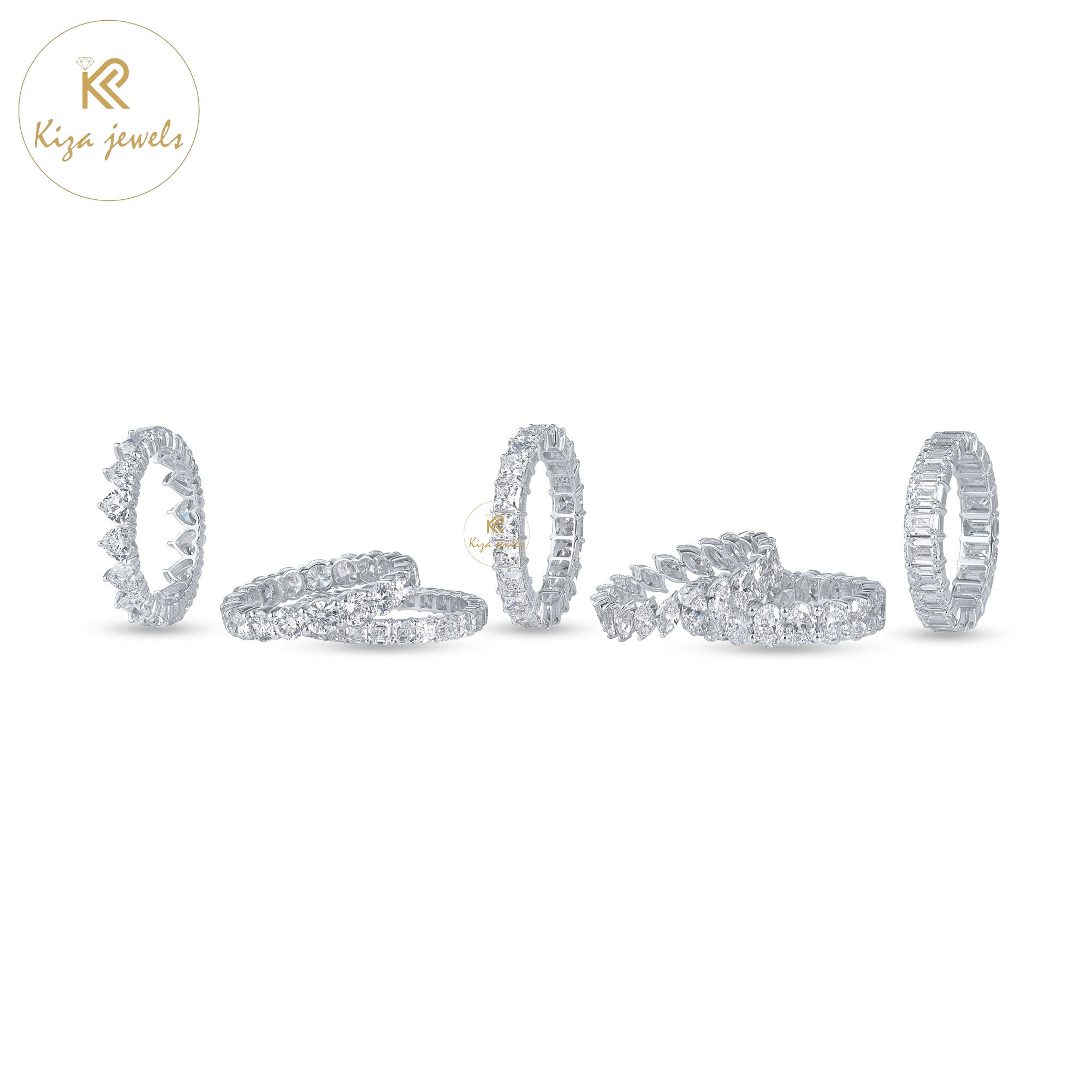 4.58 TDW Multi Cut Women's Eternity Diamond Band