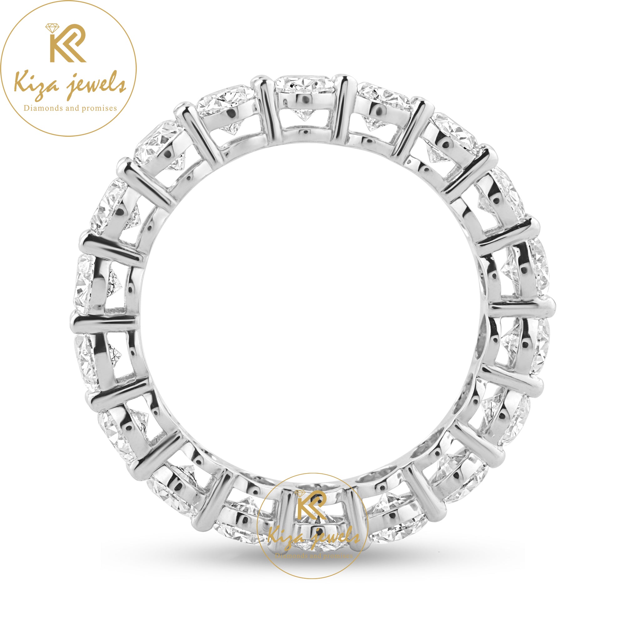 4.32 TDW Oval Cut Women's Diamond Eternity Band