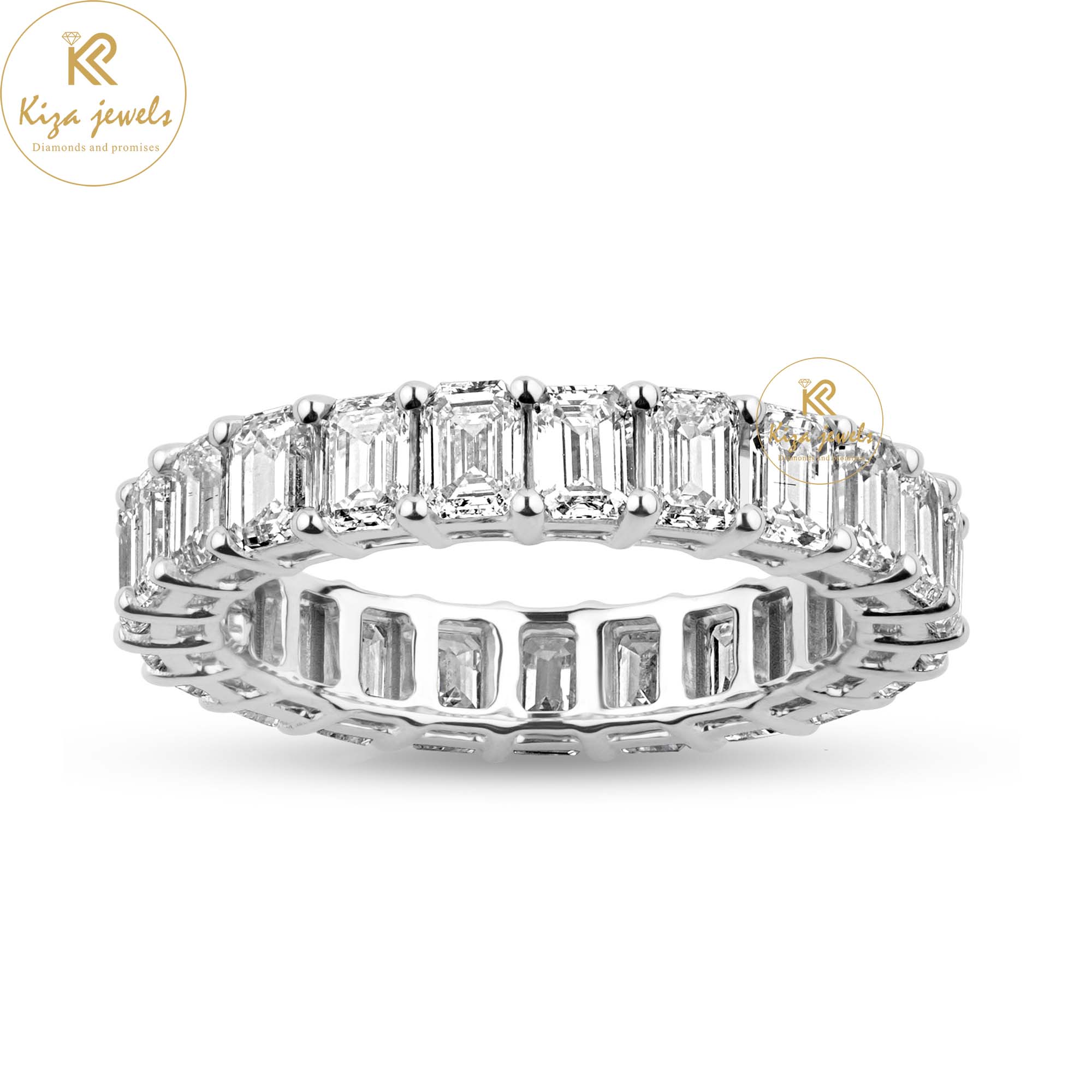 5.75 TDW Emerald Cut Women's Diamond Eternity Band