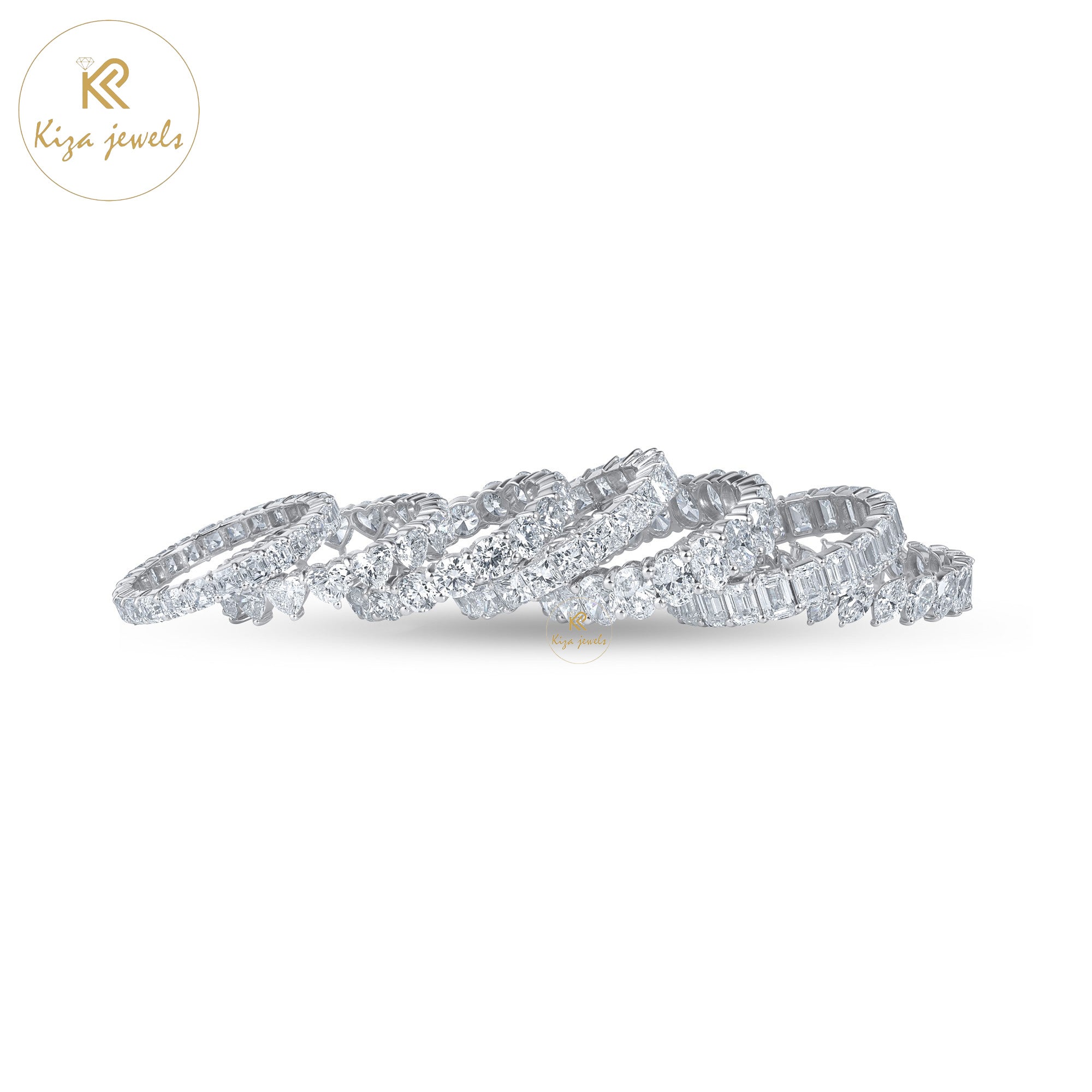 3.18 TDW Heart Cut Women's Eternity Diamond Band