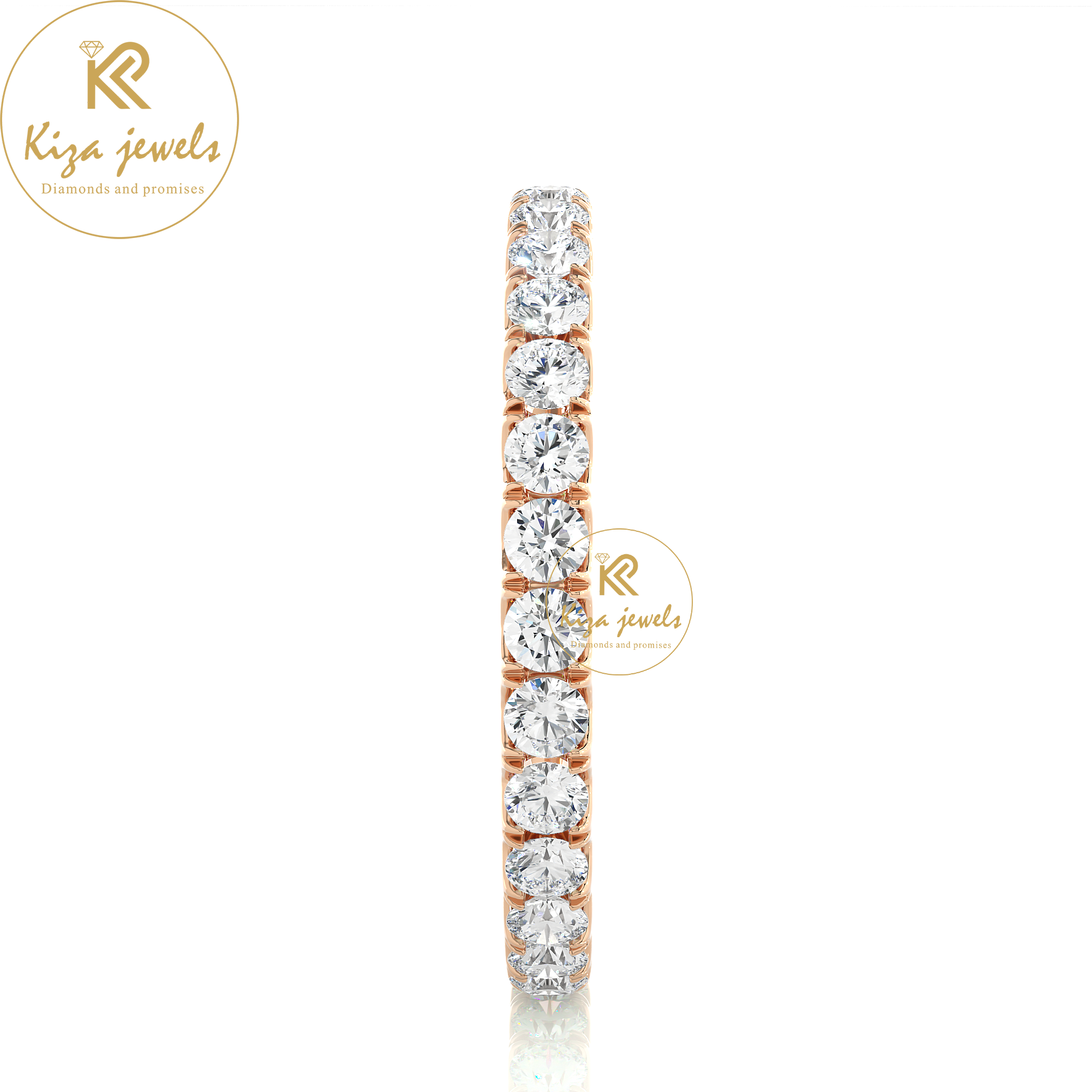 1.04 TDW Round Cut Women's Diamond Eternity Band