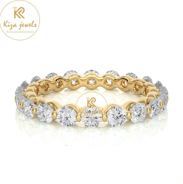 2.03 TDW Round Cut Women's Diamond Eternity Band