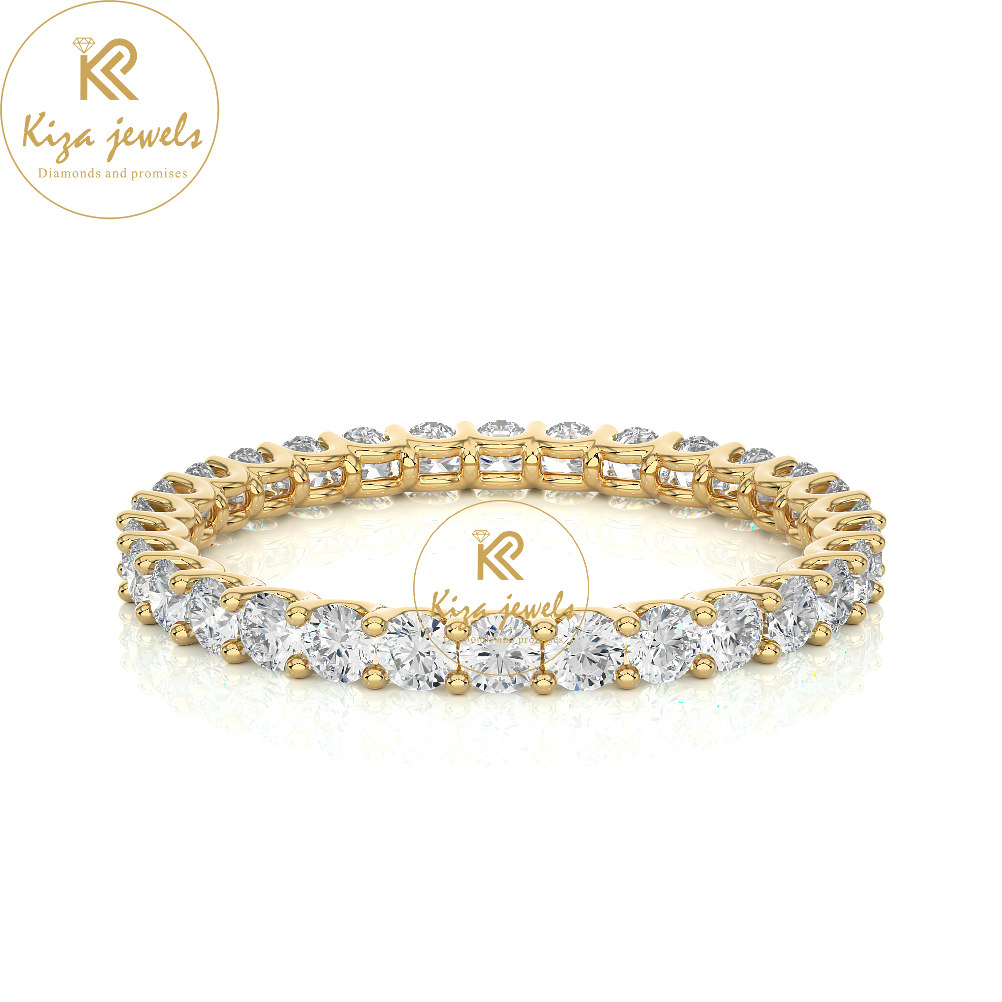 1.04 TDW Round Cut Women's Diamond Eternity Band