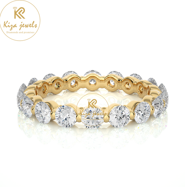 2.01 TDW Round Cut Women's Diamond Eternity Band