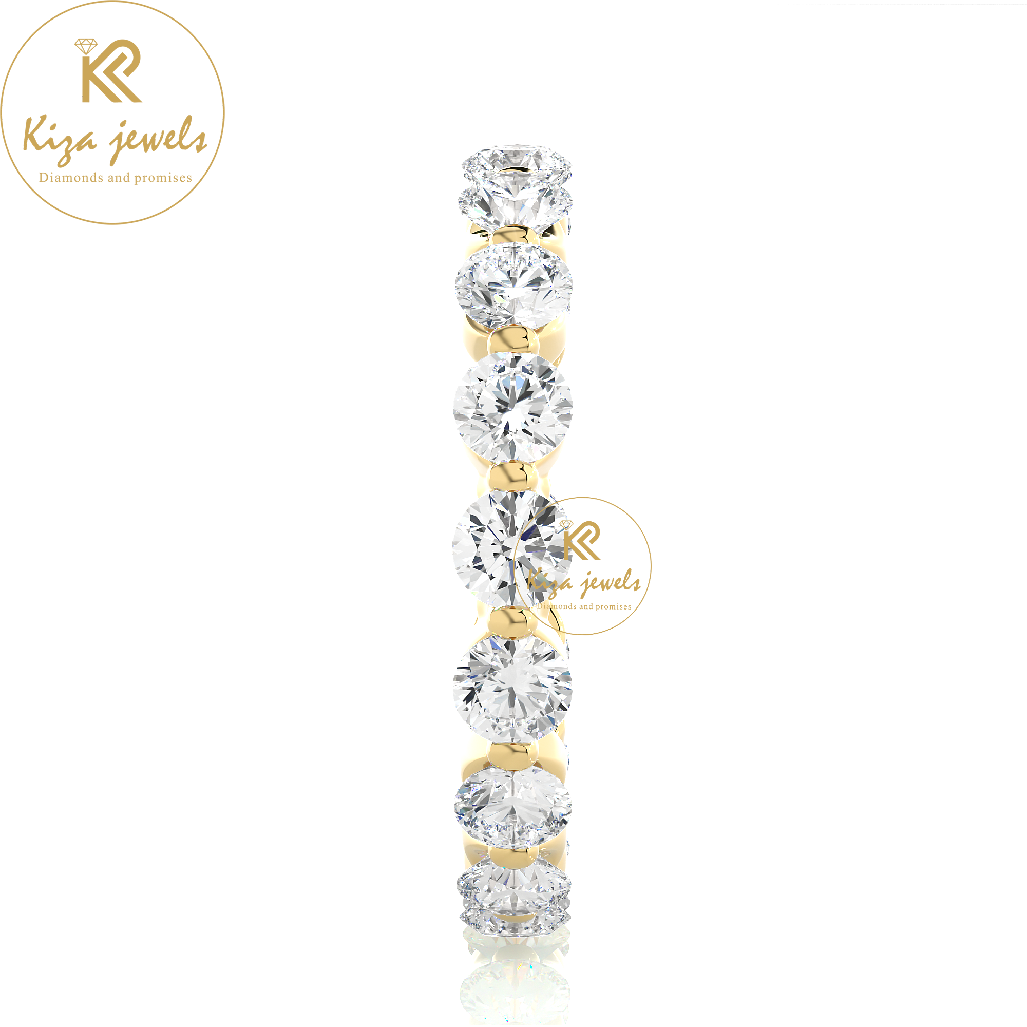 2.01 TDW Round Cut Women's Diamond Eternity Band