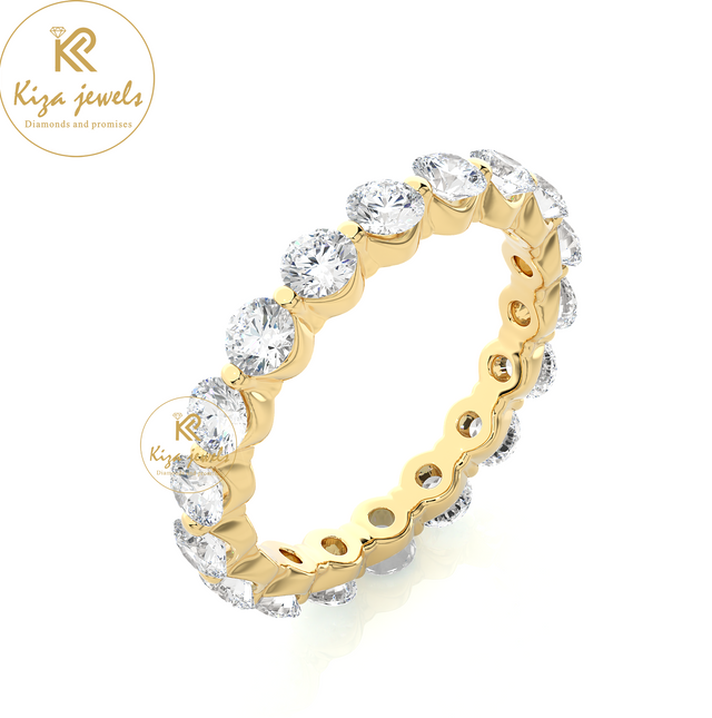 2.01 TDW Round Cut Women's Diamond Eternity Band