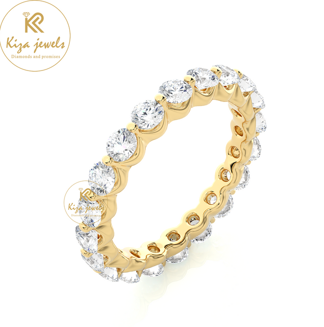 2.03 TDW Round Cut Women's Diamond Eternity Band