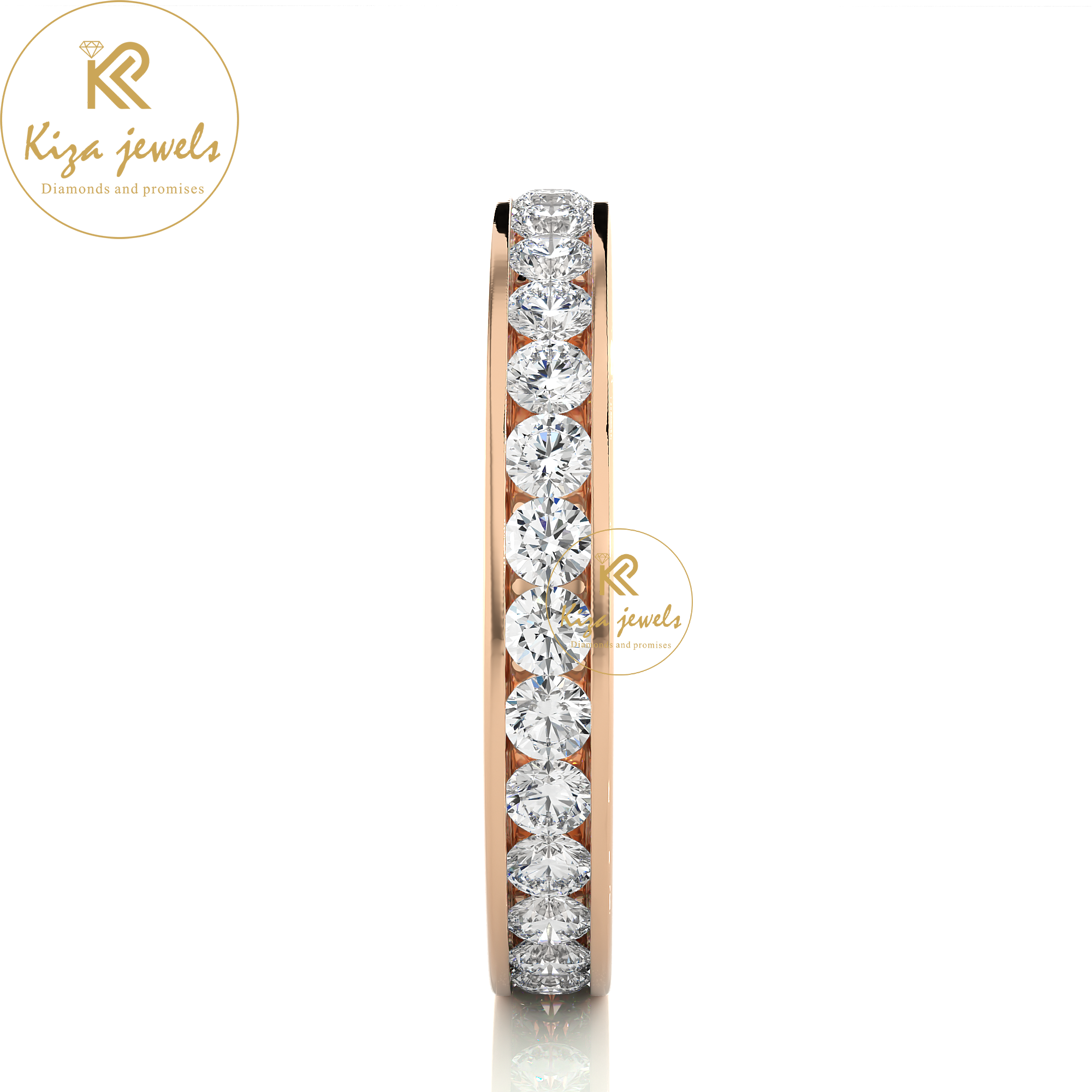 1.20 TDW Round Cut Women's Diamond Eternity Band