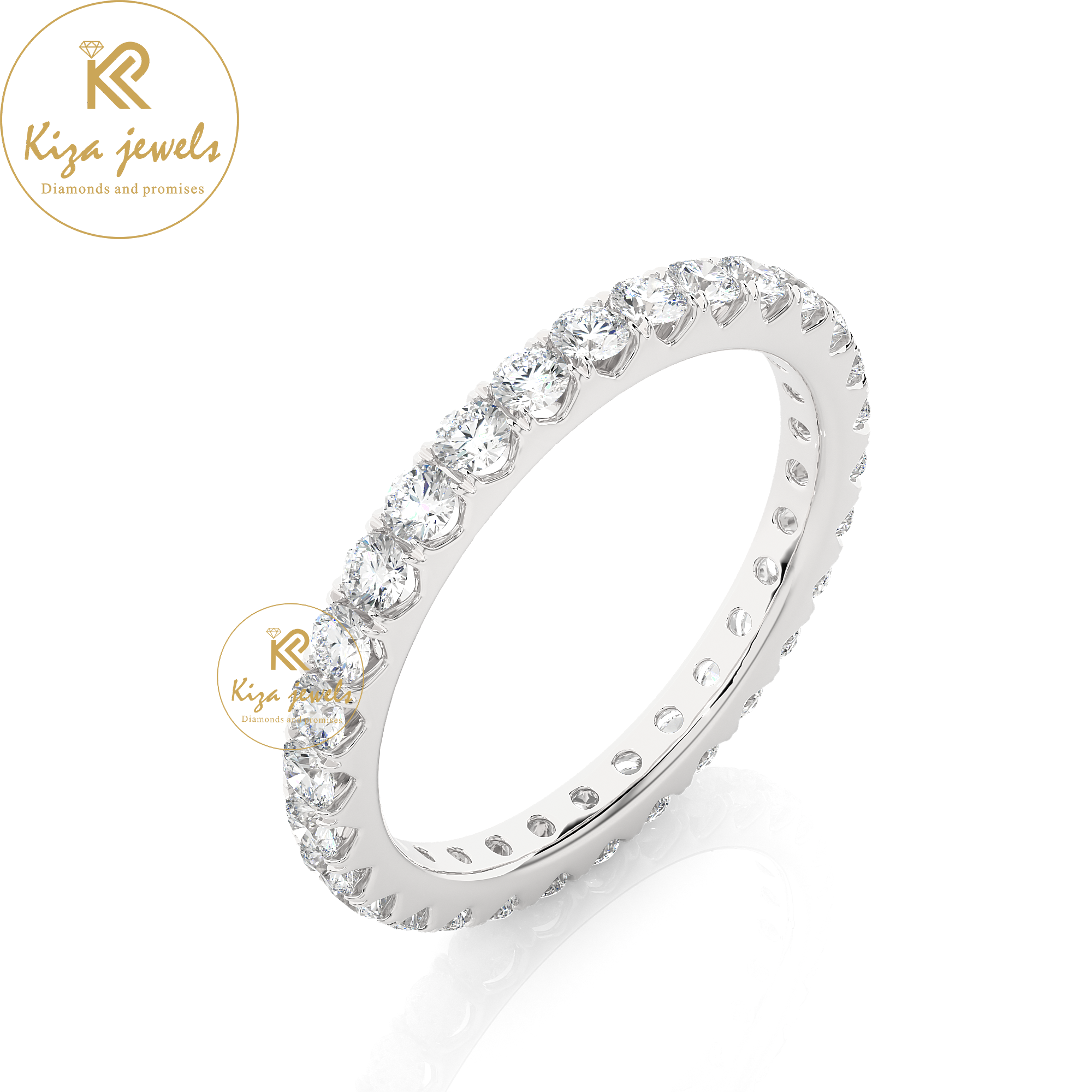 1.04 TDW Round Cut Women's Diamond Eternity Band