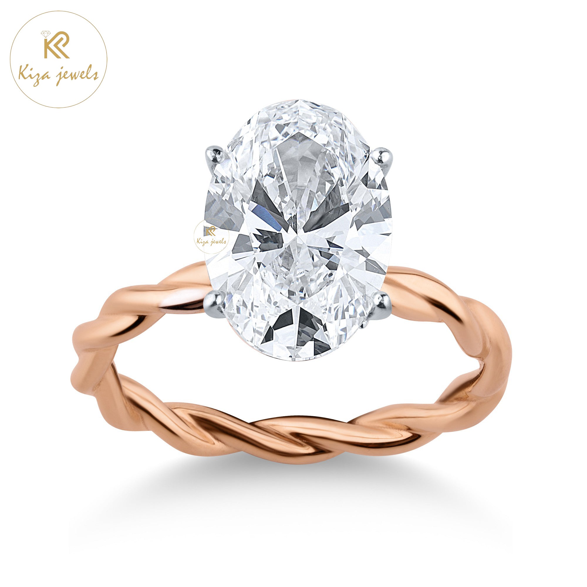 2.81 TDW Round & Oval Cut Women's Halo Diamond Ring