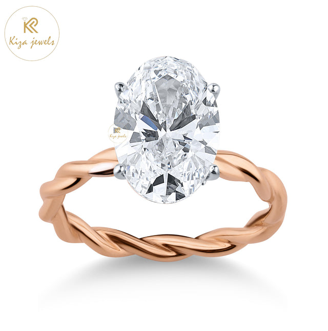 2.81 TDW Round & Oval Cut Women's Halo Diamond Ring