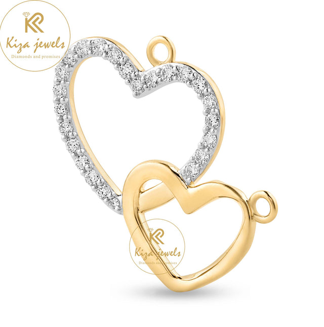 0.79 TDW Round Cut Diamond Eternity Double Heart Pendant