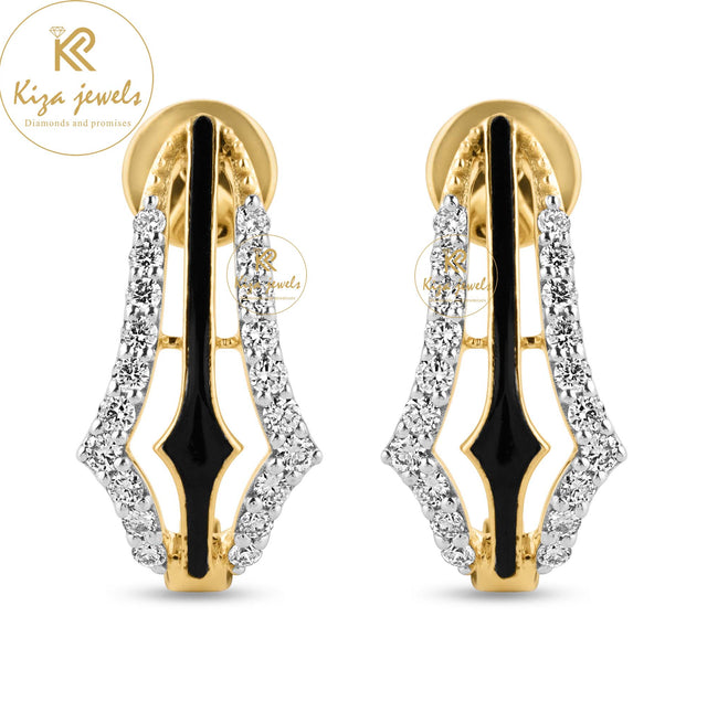 0.432 TDW Round Cut Diamond Stud Earring