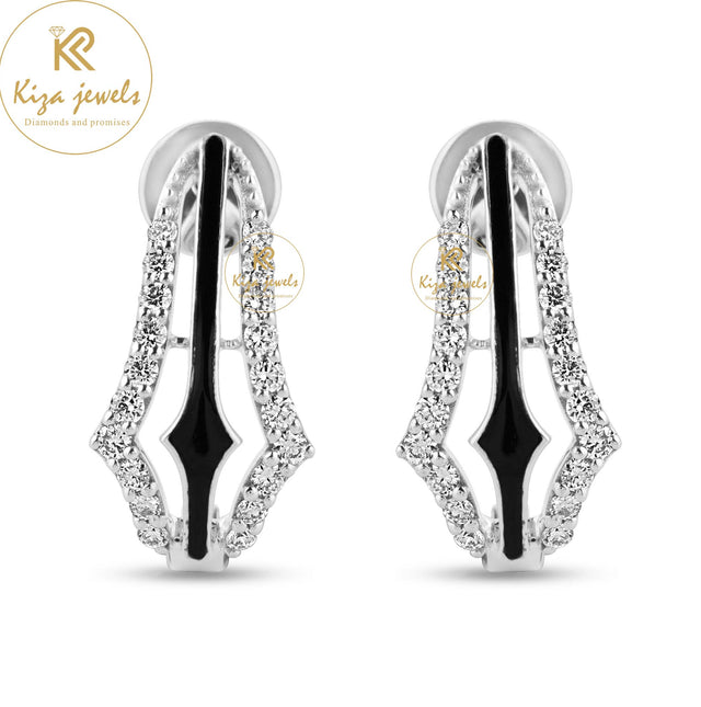 0.432 TDW Round Cut Diamond Stud Earring