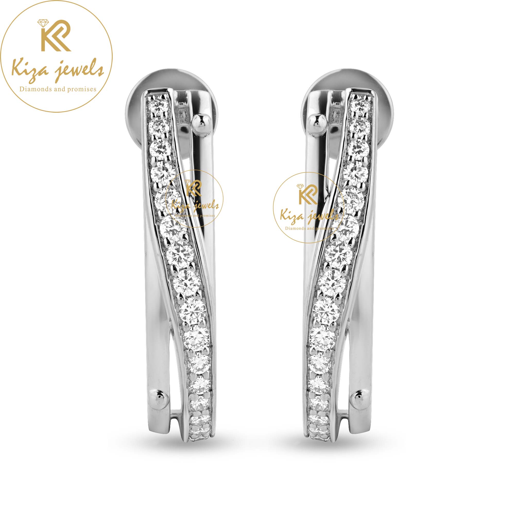 0.434 TDW Round Cut Diamond Stud Earring