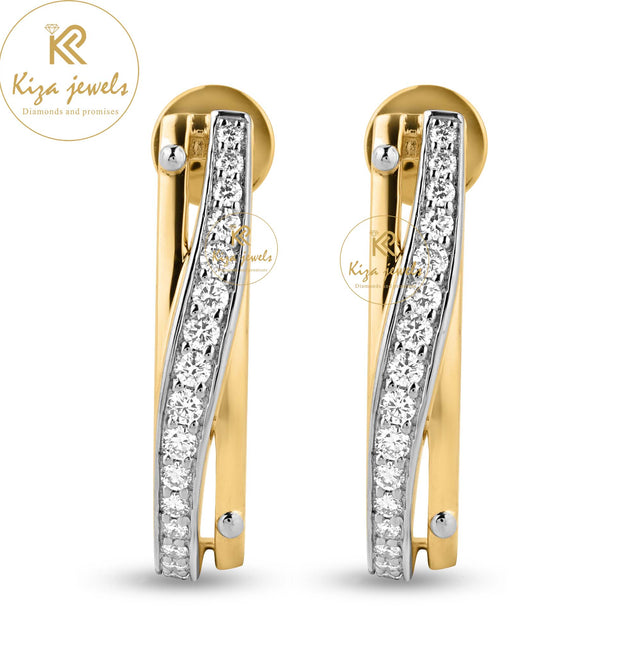 0.434 TDW Round Cut Diamond Stud Earring