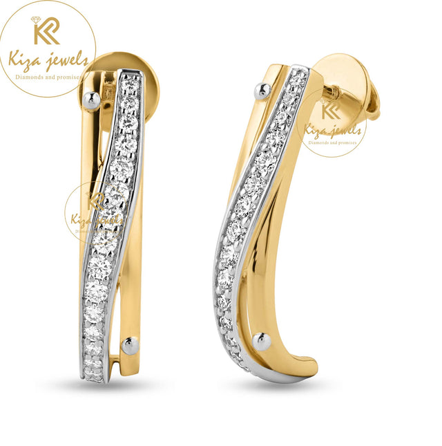 0.434 TDW Round Cut Diamond Stud Earring