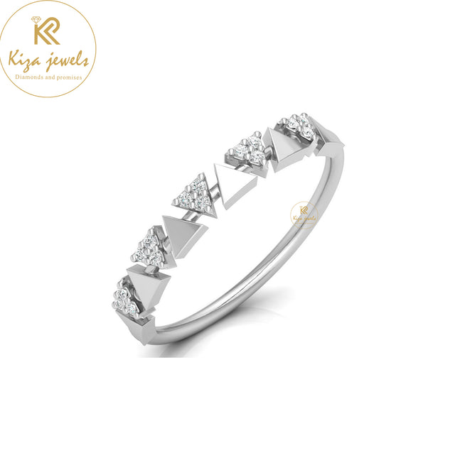 0.06 TDW Round Cut Minimalist Diamond Ring