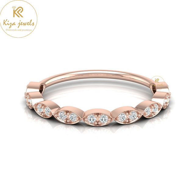 0.15 TDW Round Cut Minimalist Diamond Ring