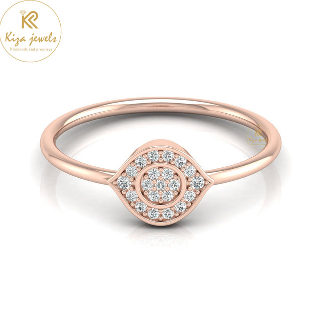0.08 TDW Round Cut Minimalist Diamond Ring
