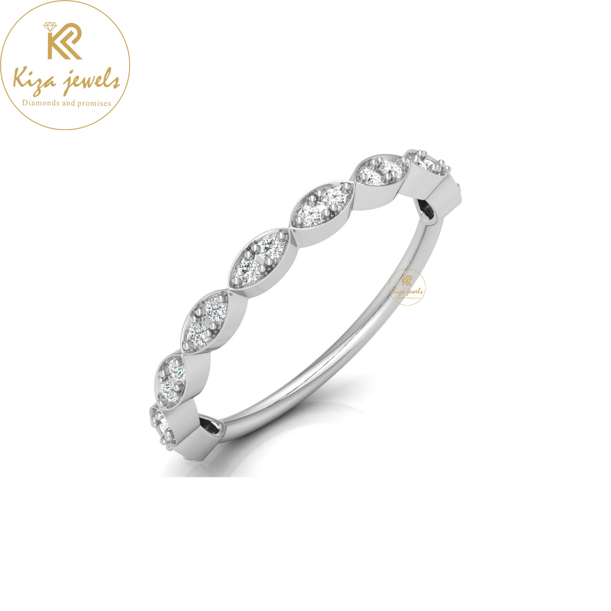 0.15 TDW Round Cut Minimalist Diamond Ring