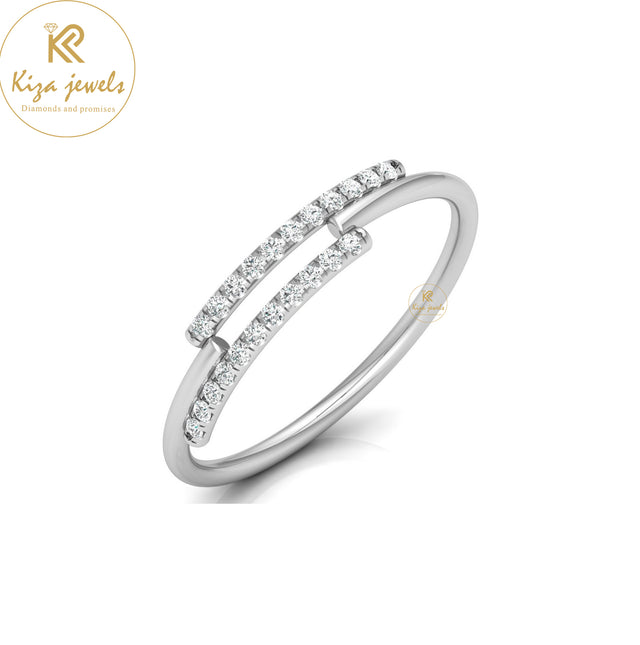 0.11 TDW Round Cut Minimalist Diamond Ring