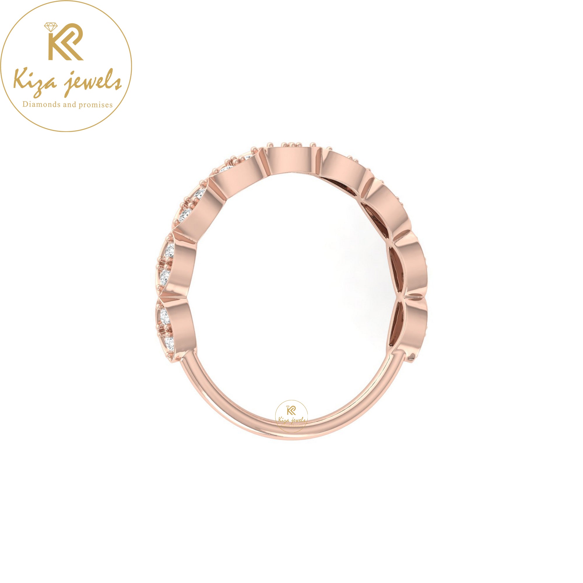 0.15 TDW Round Cut Minimalist Diamond Ring