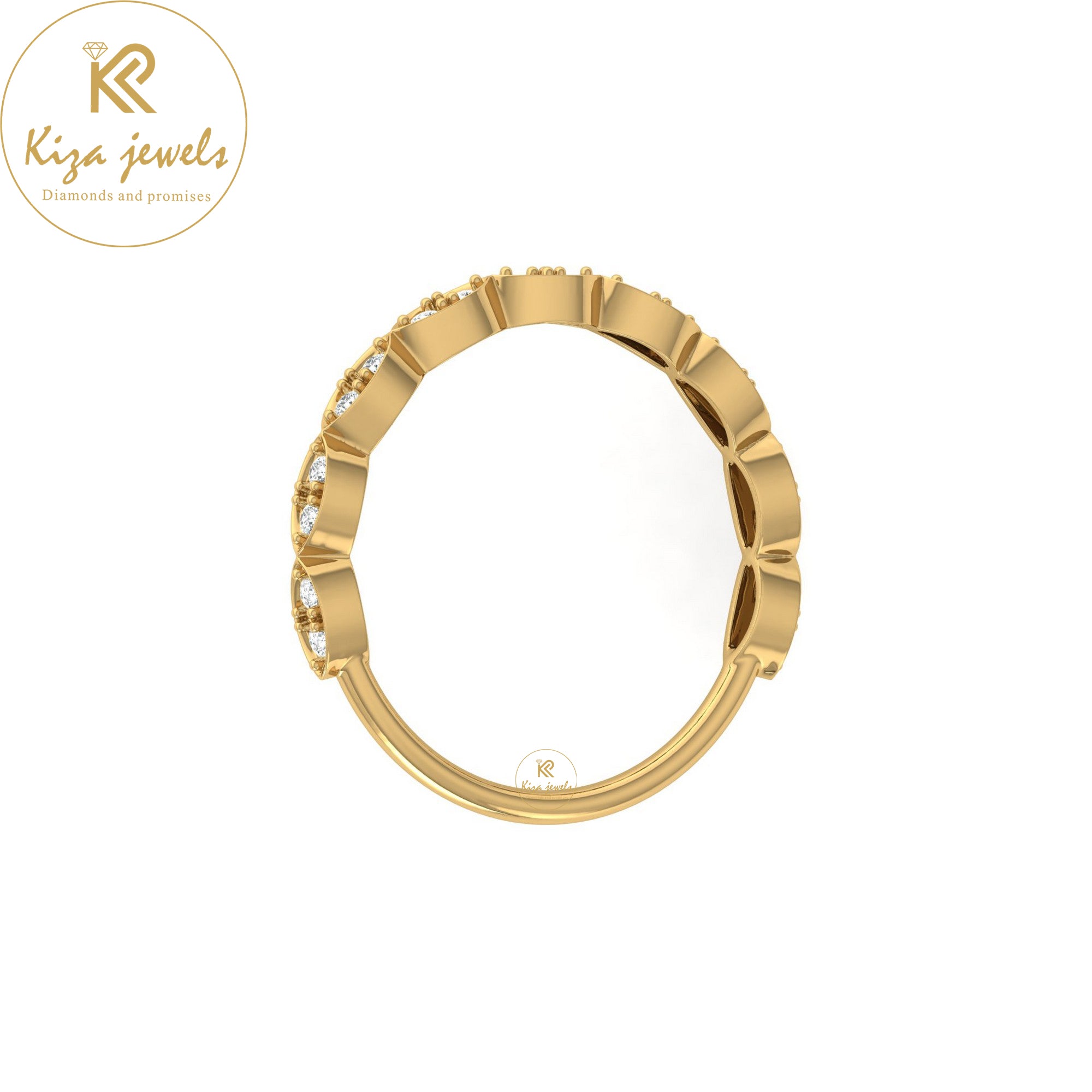 0.15 TDW Round Cut Minimalist Diamond Ring