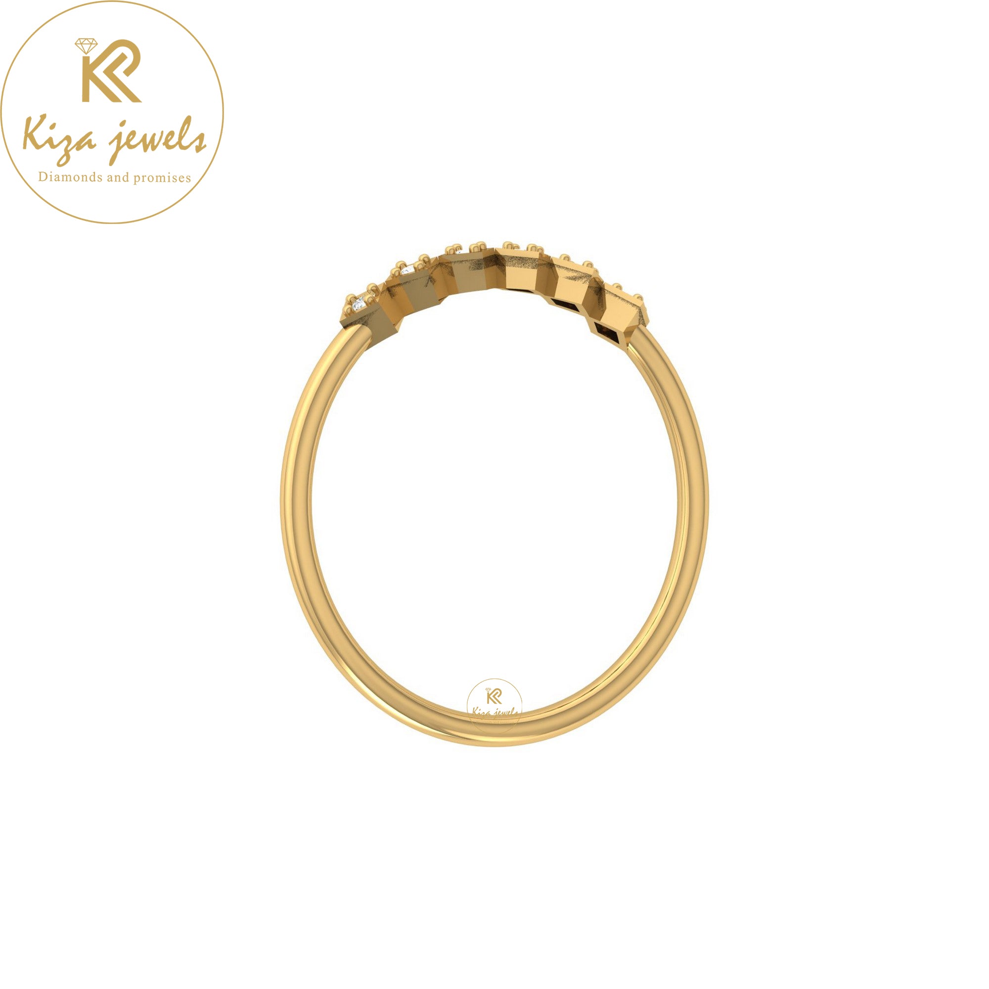 0.05 TDW Round Cut Minimalist Diamond Ring