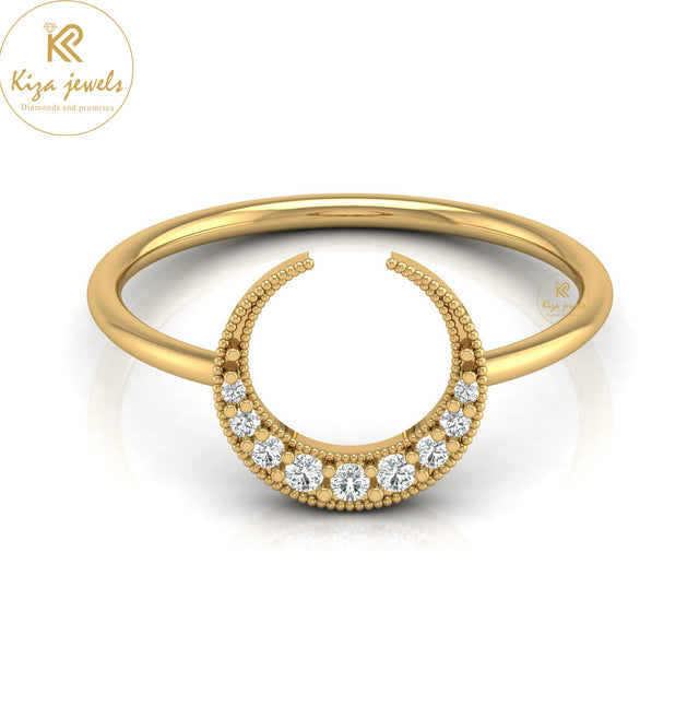 0.07 TDW Round Cut Minimalist Diamond Ring