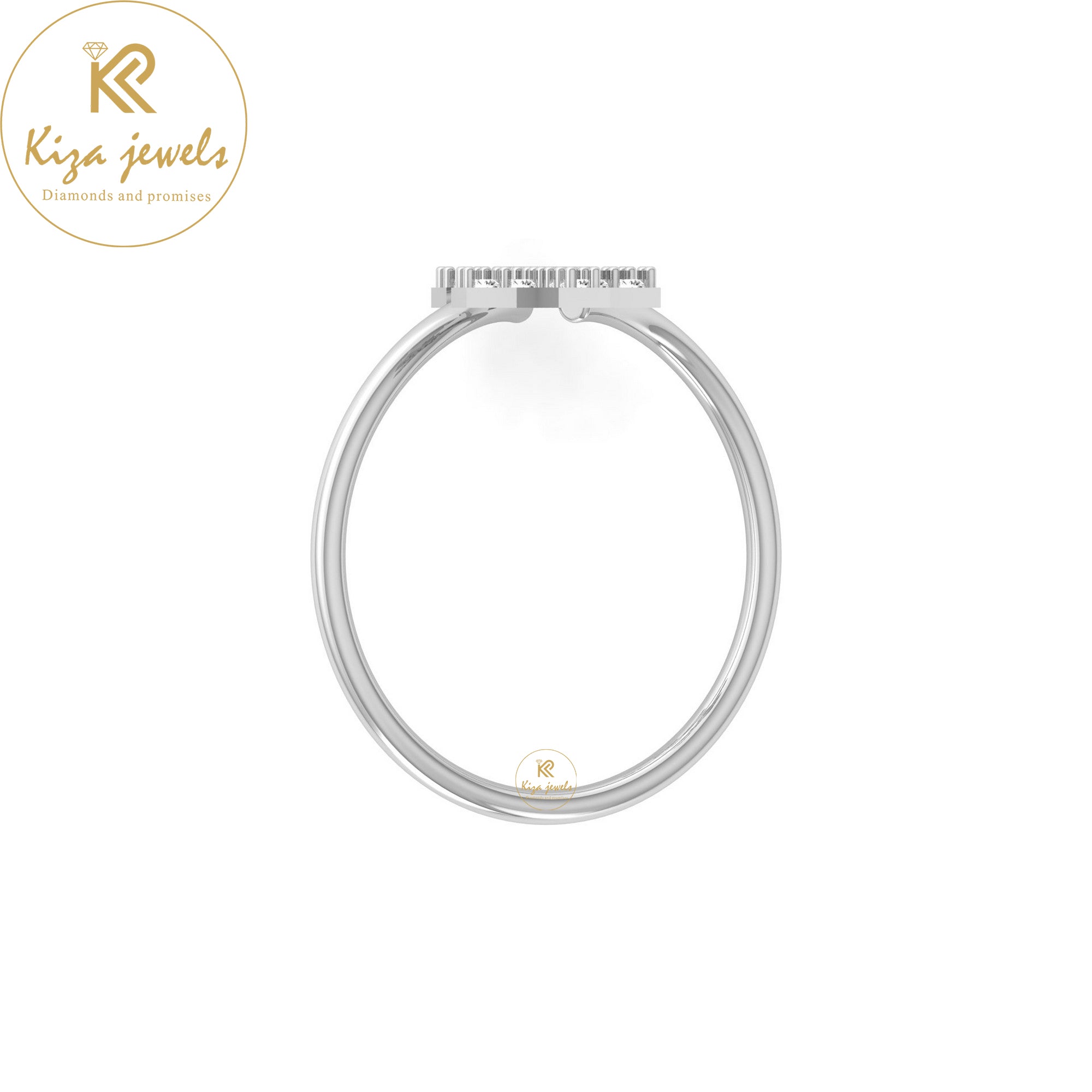 0.15 TDW Round Cut Minimalist Diamond Ring