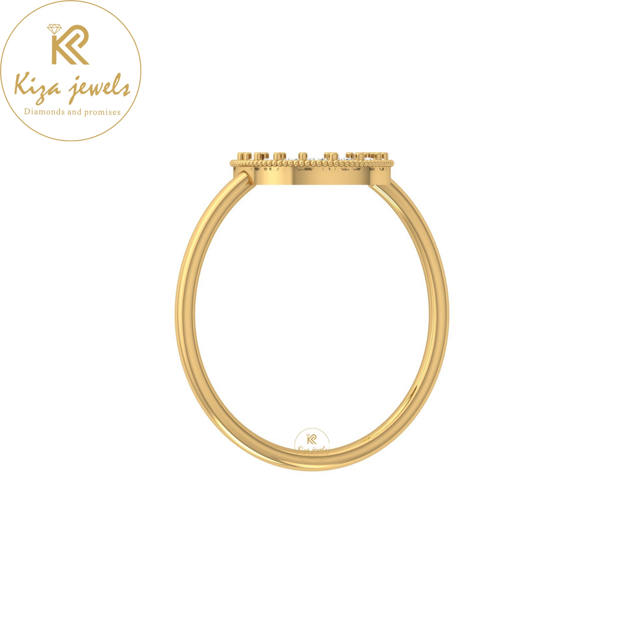 0.07 TDW Round Cut Minimalist Diamond Ring