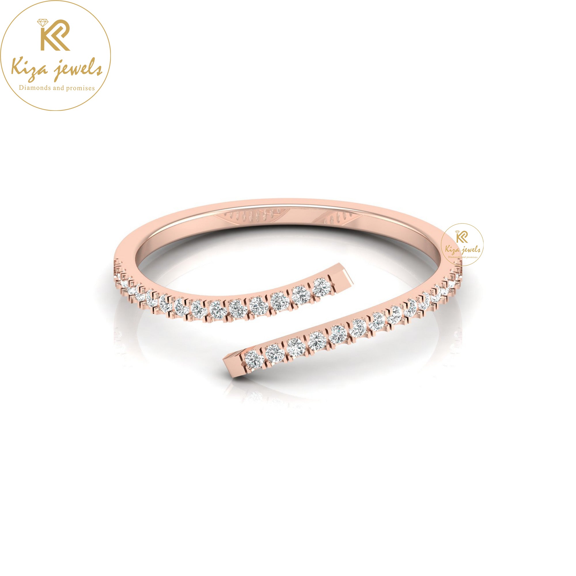 0.14 TDW Round Cut Minimalist Diamond Ring