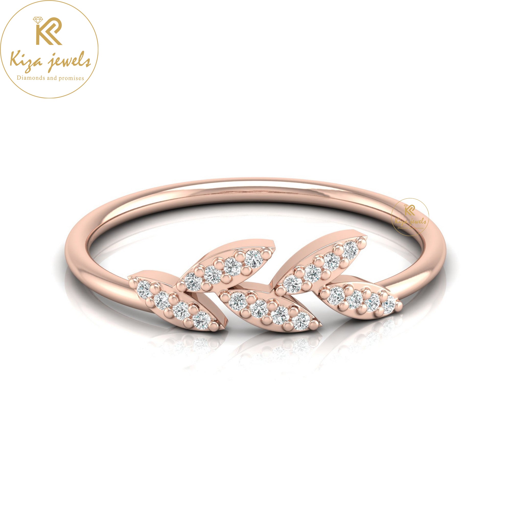 0.07 TDW Round Cut Minimalist Diamond Ring