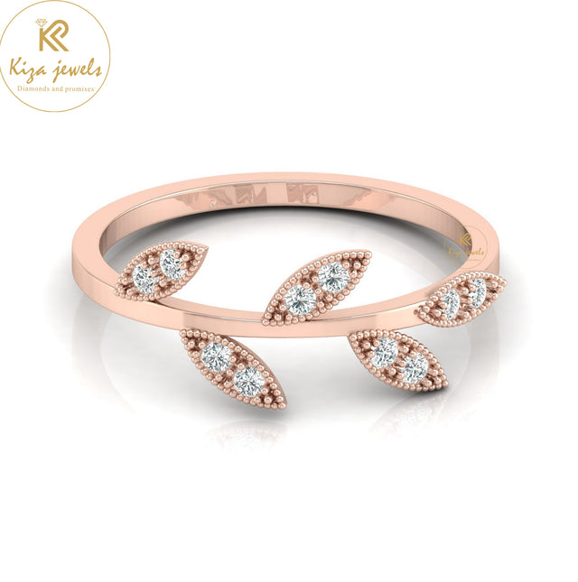 0.13 TDW Round Cut Minimalist Diamond Ring
